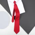Red zipper necktie for men and women, business wedding groom formal wear, easy lazy tie. - D11 Zipper