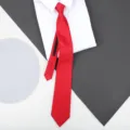 Red zipper necktie for men and women business wedding formal wear Korean style plaid tie SKU - D15 Zipper