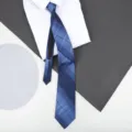 Blue striped zipper tie for men and women, perfect for business formal wear and daily use. - 8cm Stylish Men Plaid Zipper