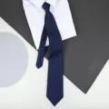 Navy blue zipper tie for men and women, professional business formal necktie accessory. - 8cm Blue Bold Stripe Zipper