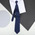 Blue zipper necktie for men and women, business formal wear and daily matching accessory. - 8cm Blue Snowflake Zipper