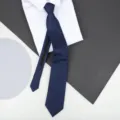 Men's blue paisley zipper tie, classic pre-tied business necktie with stylish jacquard pattern. - 8cm Blue Paisley Zipper