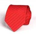 Red striped necktie detail, elegant classic men formal wear accessory with dot pattern. - Wine Red Dot Stripe