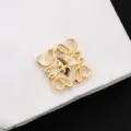 Boutons de manchette en métal doré carré accessoires chemise homme femme variante - Motif Ajouré Carré Or