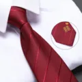 Red wedding necktie for men pre-tied zipper formal business groom red necktie with double happiness. - Burgundy Twill Square Double Happiness Zipper