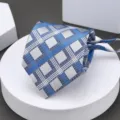 Men's Blue Plaid Zipper Necktie Business Formal Wedding Work Interview Neckwear - Blue Plaid Zipper Necktie