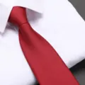 Red men tie formal business wedding solid color zipper necktie professional groom apparel accessory - H013 Zipper