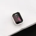 Boutons de manchette en métal avec pierre précieuse violette pour homme chemise habillée - Grand Cristal Violet