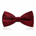Bordeauxrode paisley vlinderdas voor heren, klassieke trouwpak tuxedo strikje, elegante halsdoek. - Bourgondië Paisley
