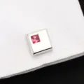 Boutons de manchette carres en cristal pour homme chemise d'affaires accessoires elegants chic - Boutons de Manchette Strass Rose Carré
