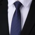Men's blue business formal necktie striped design professional work suit tie accessory style - Elegant Blue Stripe