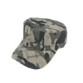 Camouflage flat top cap for men, outdoor sun protection cadet hat, casual military cap. - One Size Adjustable / Style 2#