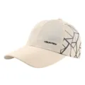 Quick-dry lightweight baseball cap with geometric side panels for summer sun protection. - Beige