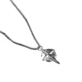 Herren Edelstahl Kreuz Stern Mond Halskette Anhänger mit Strass Gothic Punk Kette Schmuck - Mit Kugelkette (X1379)