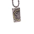 Retro leeuw hanger ketting voor heren, vintage zilver stijl creatief sieraden accessoire. - Met Gevlochten Ketting