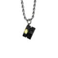 Variant SKU view of men's hip-hop retro black gold rubik's cube pendant necklace chain. - X1373 With Twist Chain