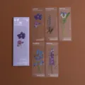 MO.CARD PET Translucent Bookmark Set Nature Plants Botanical Literary Style Book Clips 5Pcs - Moonlight Flower