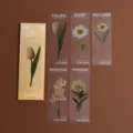 Transparent botanical bookmarks set, PET aesthetic floral reading page markers for students. - Pure White Dream