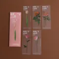Translucent PET bookmarks set nature plants style aesthetic stationery reading page markers 5pcs - Girl's Romance