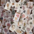 Botanisches Linienkunst-Materialpapier-Notizblock, ästhetisches Pflanzen-Notizbuch für DIY. - Romantische Skizze / 80 Stück/Packung