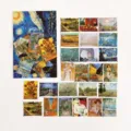 Vintage Briefmarken Sticker Set mit klassischen Kunstgemälden für DIY Basteln und Deko. - Berühmte Gemälde / 45 Stück