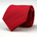 Red business necktie for men wedding formal wear classic diagonal stripe silk tie elegant style - D09 Striped Style