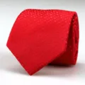 Red men's business formal suit tie with subtle woven texture, elegant wedding necktie accessory. - D12 Jacquard Style