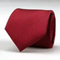 Red and black striped men necktie detail close up, elegant fabric texture for formal suits. - Burgundy Classic Fashion Style