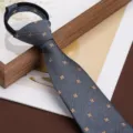 Men's business retro zipper tie, British style herringbone pattern for men groom. - 8cm Lapis Lazuli Weave Zipper Style