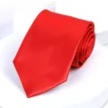 Red men's necktie business formal wedding groom classic solid color silk tie variant - 8cm Big Red Solid Self-tie