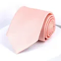 Pink men's formal necktie classic textured business wedding groom suit tie variant accessory - 8cm Lotus Pink Self-tie