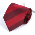 Classic red striped men's tie, elegant formal business necktie for wedding and office wear. - 8cm H001 Self-tie