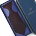 Men's formal business necktie classic wedding groom solid color neck wear stylish gift box - Zipper Style / Long Box / Elegant Burgundy