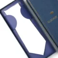 Men's classic white formal necktie packaged in elegant blue gift box for wedding business - Zipper Style / Long Box / Solid White