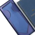 Blue men's formal dress tie set with elegant gift box packaging for business and wedding events. - Zipper Style / 8cm Long Box / Ocean Blue Fine Stripe