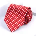 Red and white checkered men tie classic business formal wear wedding necktie stylish - 8cm Red White Plaid Self-tie