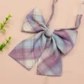 JK Japanese Plaid Bow Tie Purple Blue School Uniform Ribbon Neckwear Accessory Style - JK004 Bowtie / Glass Candy