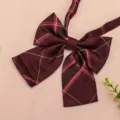 Japanese JK plaid bow tie, school uniform collar bow, cute red ribbon accessory. - Sahara Plaid