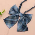 Blue Plaid JK Uniform Bow Tie Sweet Academy Style Collar Flower Sailor Shirt Accessories Variant - Whale Island Plaid