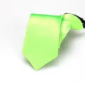 Corbata verde fluorescente con cremallera, corbata estrecha de 6 cm para negocios. - Corbata con Cremallera Lisa 6cm / Verde Fruta