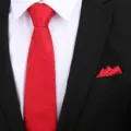 Heren rode roos jacquard das en pochet set voor bruiloft zakelijke formele kleding variant - 8cm D10 Rits + Pocket Square