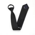 Black zipper tie lazy necktie for men slim narrow business formal wear office wedding style. - Zipper Style / Black Snowflake