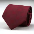 Classic burgundy red men's formal necktie with subtle geometric dot pattern for business and weddings. - Burgundy Block Style