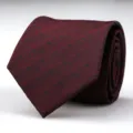 Men's burgundy business tie with dark blue polka dots variant formal wear stylish necktie - Burgundy Starry Style