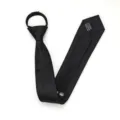 Black zipper necktie for men and women, 6cm narrow formal business wedding lazy tie. - Zipper Style / Black Paisley
