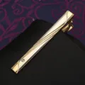 Gold tie clip for men business suit metal tie pin elegant crystal wedding accessories - Tie Clip C (Gift Box) / Gold