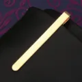 Golden metal tie clip detail shot, elegant minimalist design for business formal suit. - Tie Clip JX001 (Gift Box)