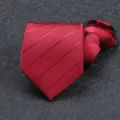 Rode das met rits voor heren zakelijke kleding huwelijk formelle stijl modeaccessoire - 8cm Wijnrood Twill Rits