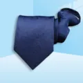 Blue paisley zipper tie for men business formal wear wedding professional interview necktie. - 8cm Blue Paisley Zipper