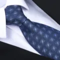 Cravatta in seta blu per uomo affari matrimonio abbigliamento formale cravatta elegante - Cravatta Fatta A Mano Stellata(ZSY004) / Blu